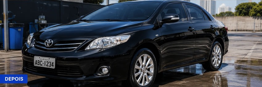 Veículo da frota após higienização Xoi Carwash